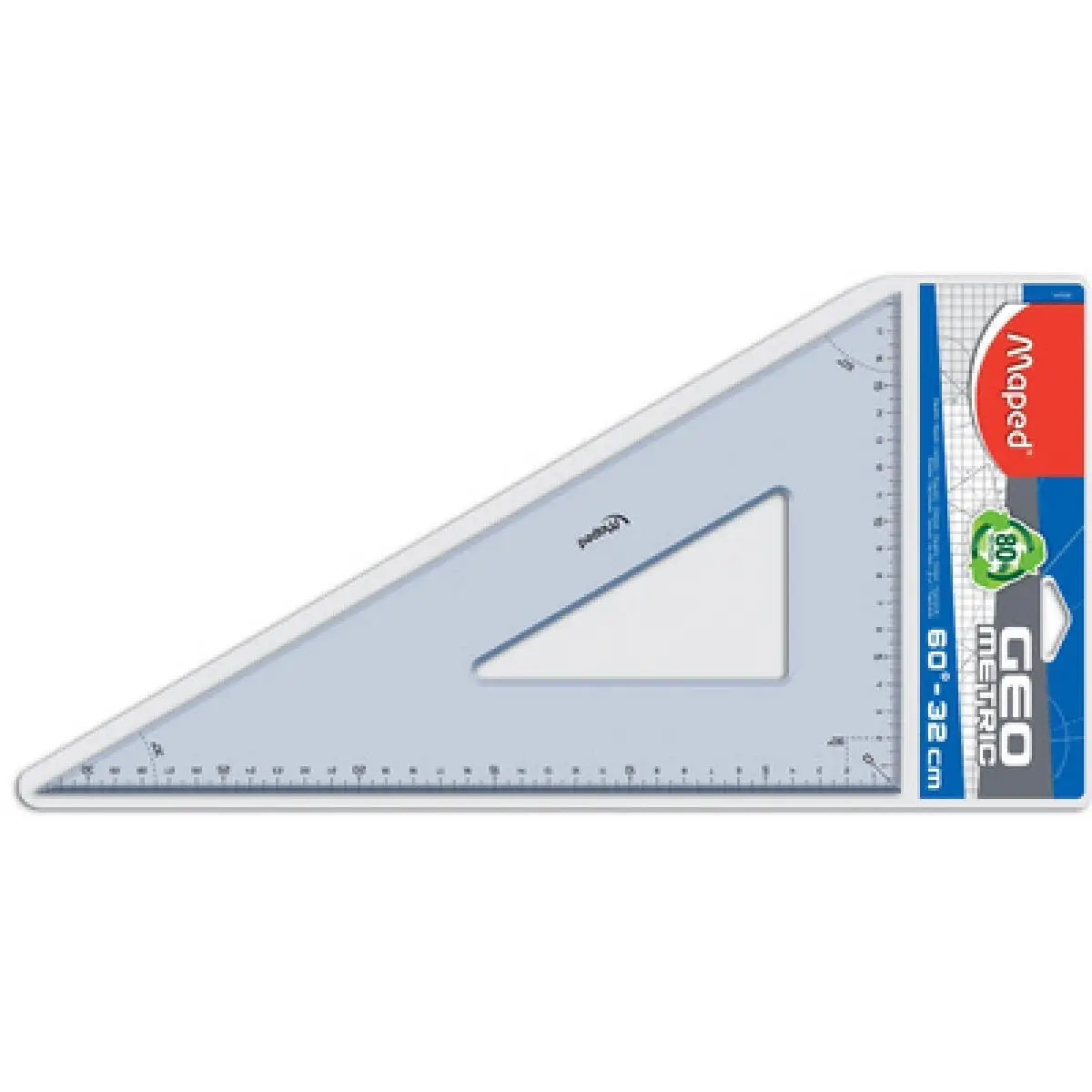 Maped Zeichendreieck Geometric 60 Grad, Kathetenlänge:210 mm, transparent (EAN: 3154142426215)