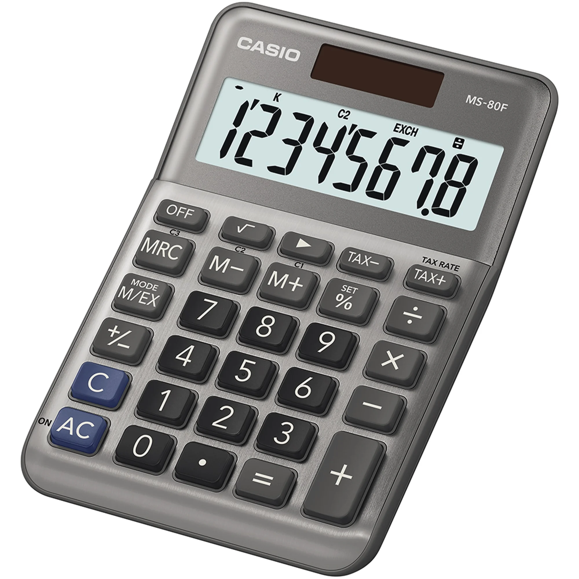 CASIO Tischrechner MS-80F, 8-stellig, silber (EAN: 4549526615412)