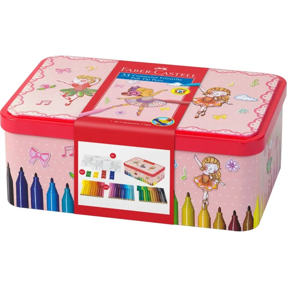 FABER-CASTELL Fasermaler CONNECTOR PEN, 33er Ballerinabox (EAN: 4005401555346)