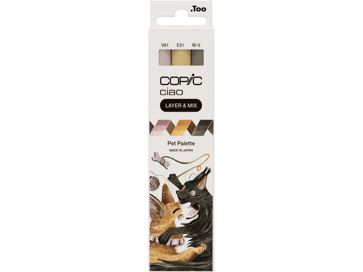 COPIC Marker ciao, 3er Set "Pet Palette" (EAN: 4013695266732)