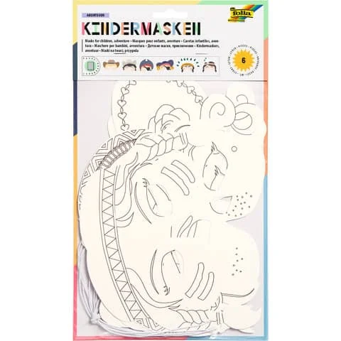 folia Kindermasken "Themen", aus Pappe, 6 Motive sortiert (EAN: 4001868073270)