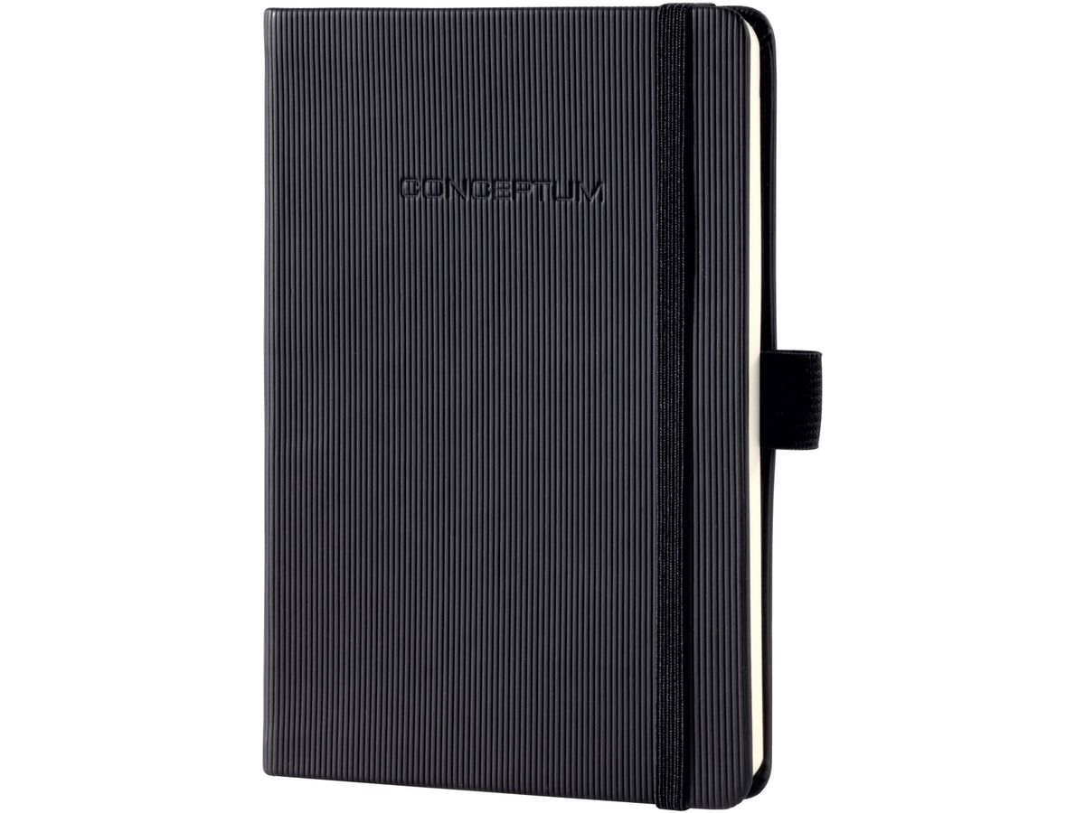 sigel Notizbuch Conceptum, DIN A6, liniert, schwarz (EAN: 4004360899898)