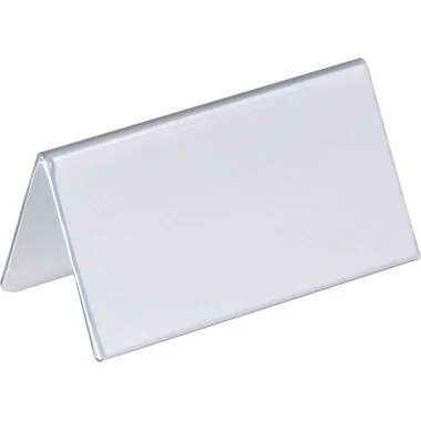 DURABLE Tisch-Namensschild, Dach-Form, aus Hartfolie, transparent (EAN: 4005546810515)