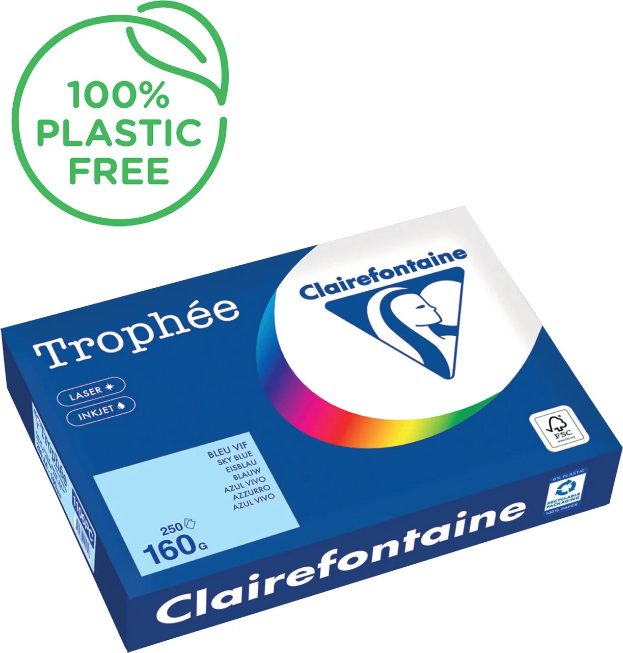 Clairefontaine Multifunktionspapier Trophée, A4, eisblau (EAN: 3329680001723)