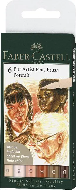 FABER-CASTELL Tuschestift PITT artist pen, Etui "Portrait" (EAN: 4005401671671)