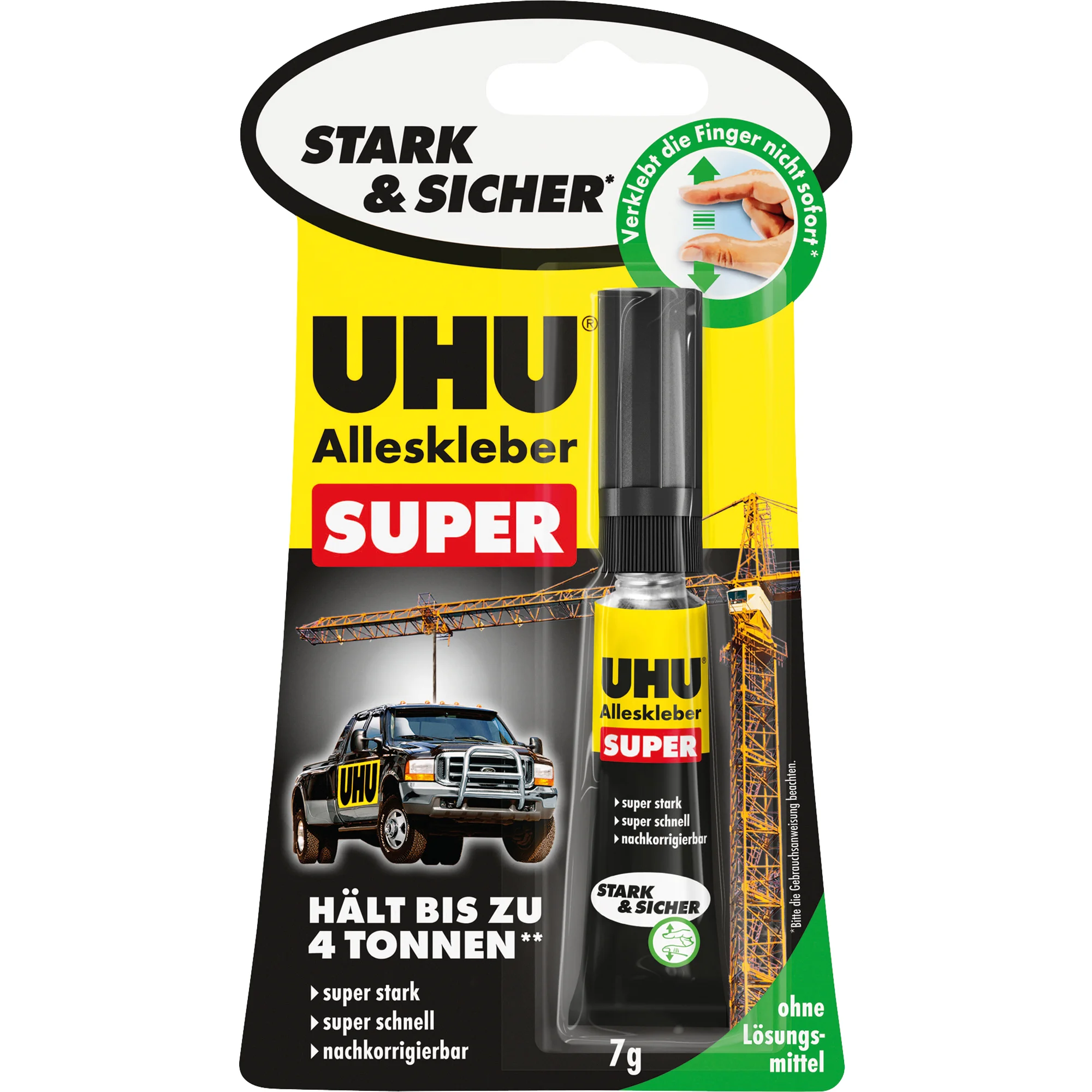 UHU Alleskleber SUPER, 7 g, auf Blisterkarte, transparent (EAN: 4026700469608)