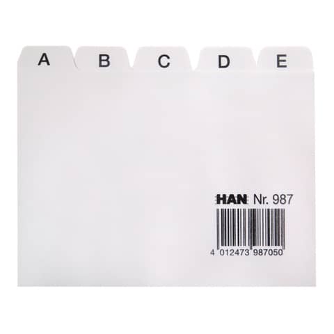 HAN Karteiregister A-Z, PP, A7 quer, grau, 25-teilig (EAN: 4012473987050)