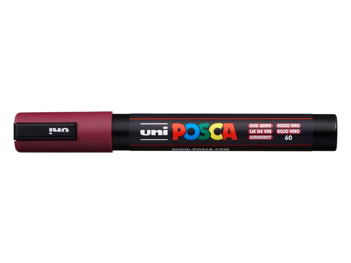 POSCA Pigmentmarker PC-5M, weinrot (EAN: 4902778107485)