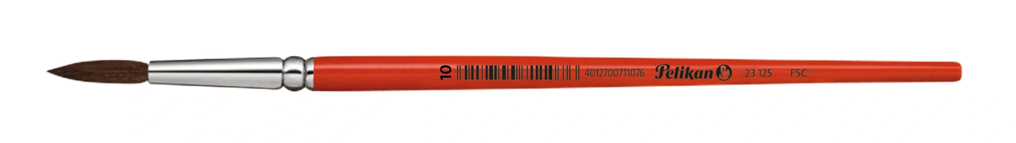 Pelikan Haarpinsel Sorte 23, Gr. 10, stumpfer Holzstiel, orange (EAN: 4012700711076)