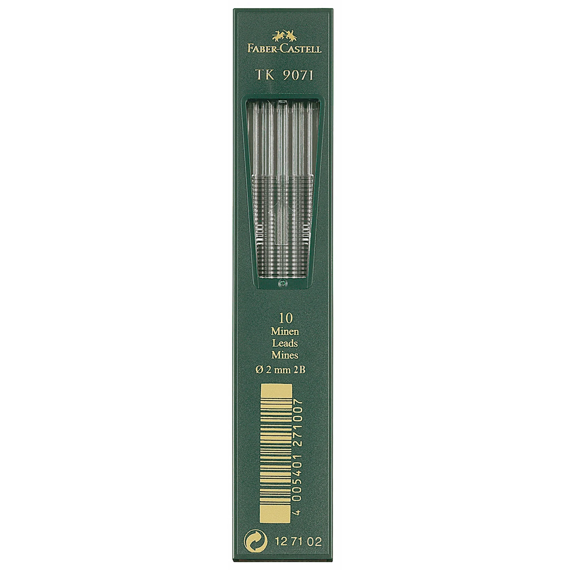 FABER-CASTELL TK-Minen 9071, tiefschwarz, Härtegrad: 2B (EAN: 4005401271024)