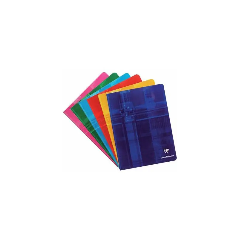 Clairefontaine Heft mit Fadenheftung, 170 × 220 mm, 5×5-Karomuster, coloris assortis (EAN: 3329680378207)