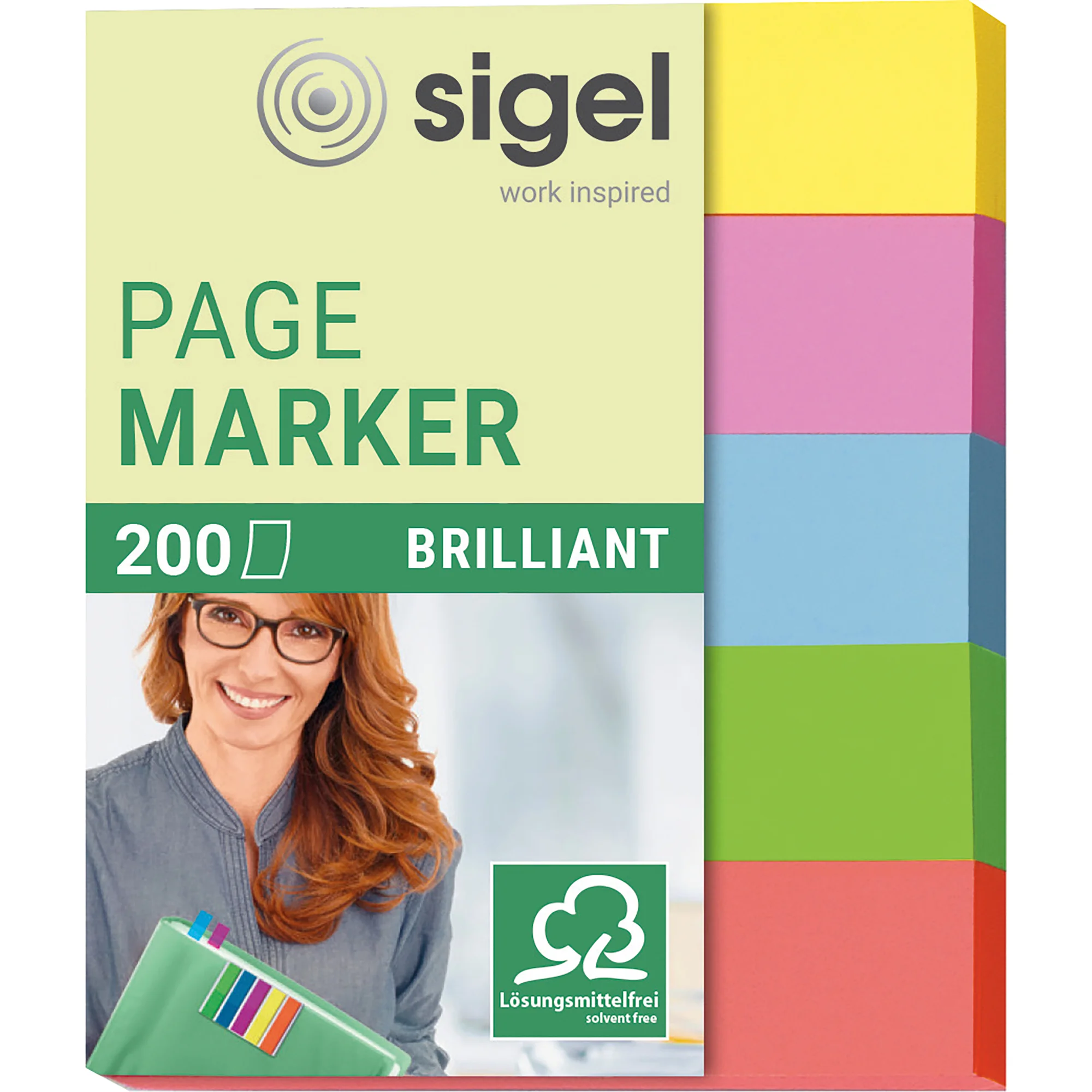 sigel Haftmarker Brillant mini, 50 x 12 mm, 200 Blatt (EAN: 4004360946905)