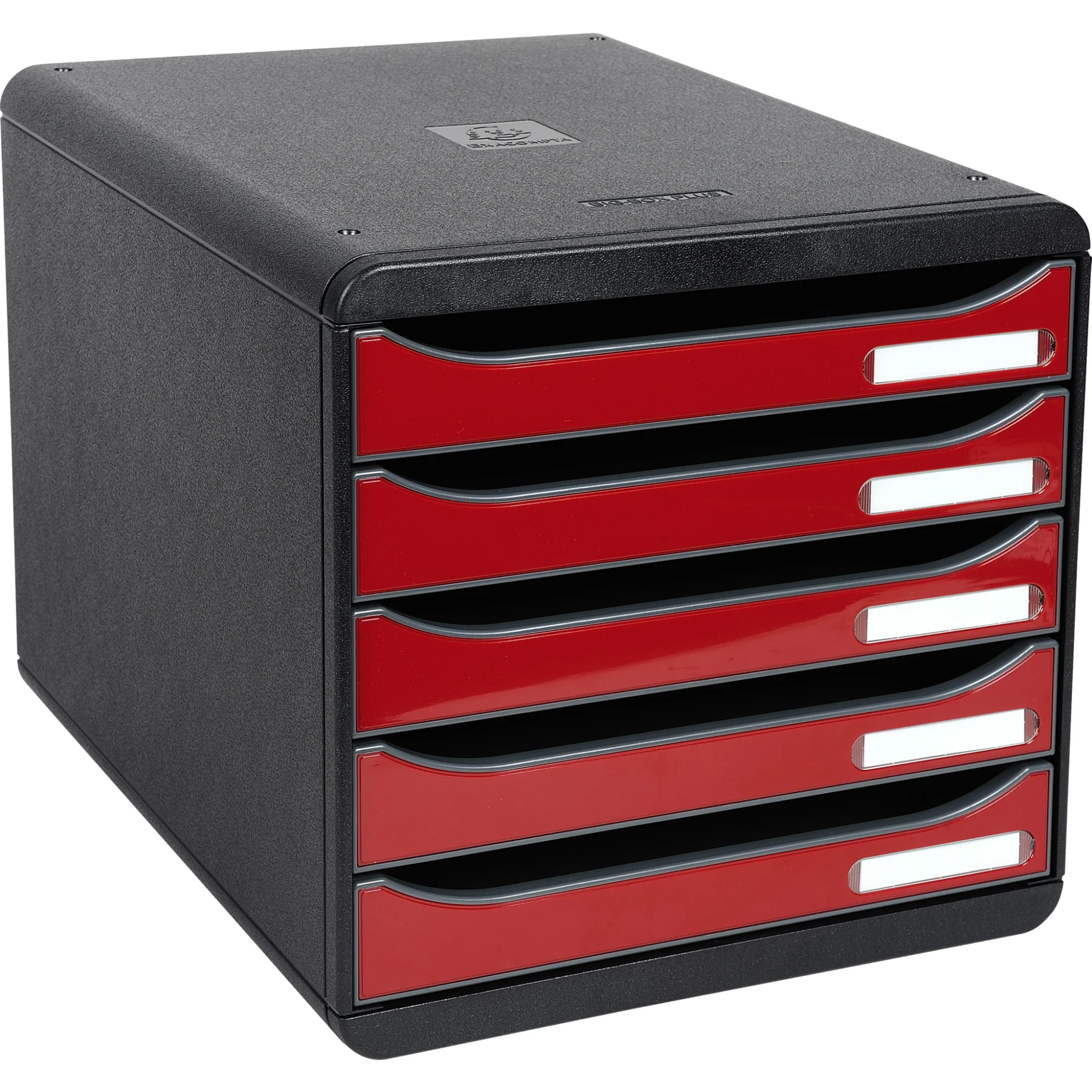 EXACOMPTA Schubladenbox BIG-BOX PLUS, 5 Schübe, karminrot (EAN: 9002493424043)