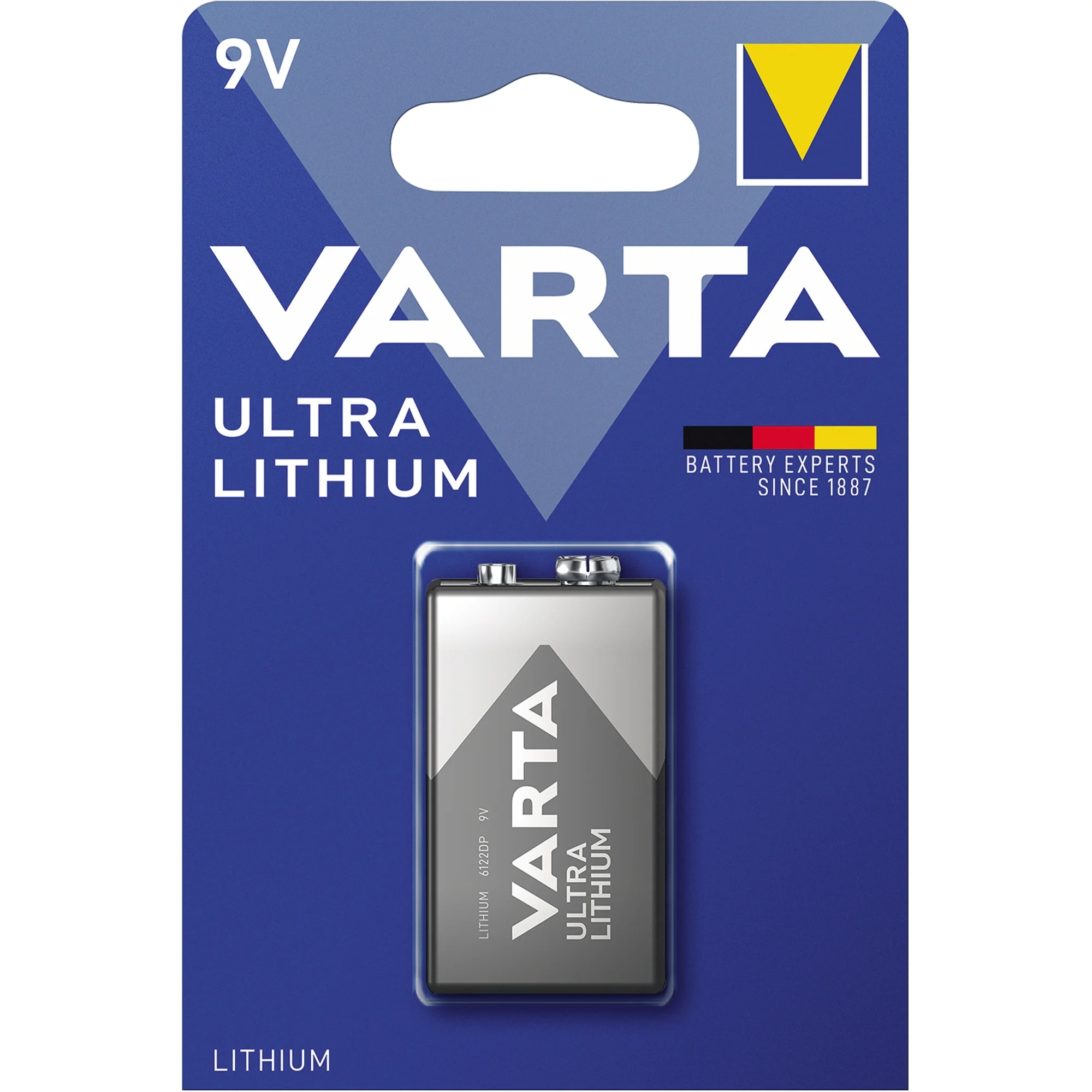 VARTA Lithium Batterie Ultra Lithium, E-Block (9V) (EAN: 4008496675265)