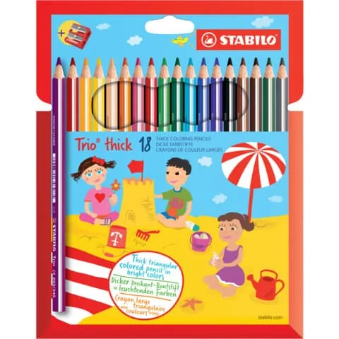STABILO Dreikant-Buntstifte Trio dick, 18er Kartonetui (EAN: 4006381357784)