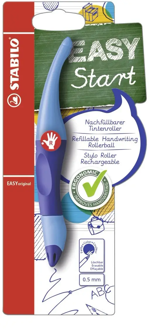 STABILO Tintenroller EASYoriginal, für Rechtshänder, blau (EAN: 4006381468435)