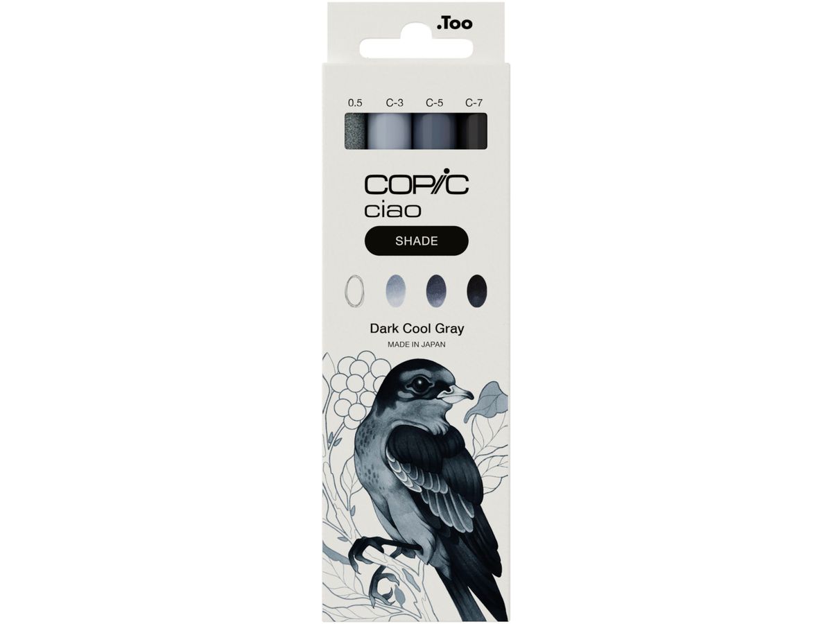 COPIC Marker ciao, 3+1 Set SHADE "Dark Cool Gray" (EAN: 4013695268071)