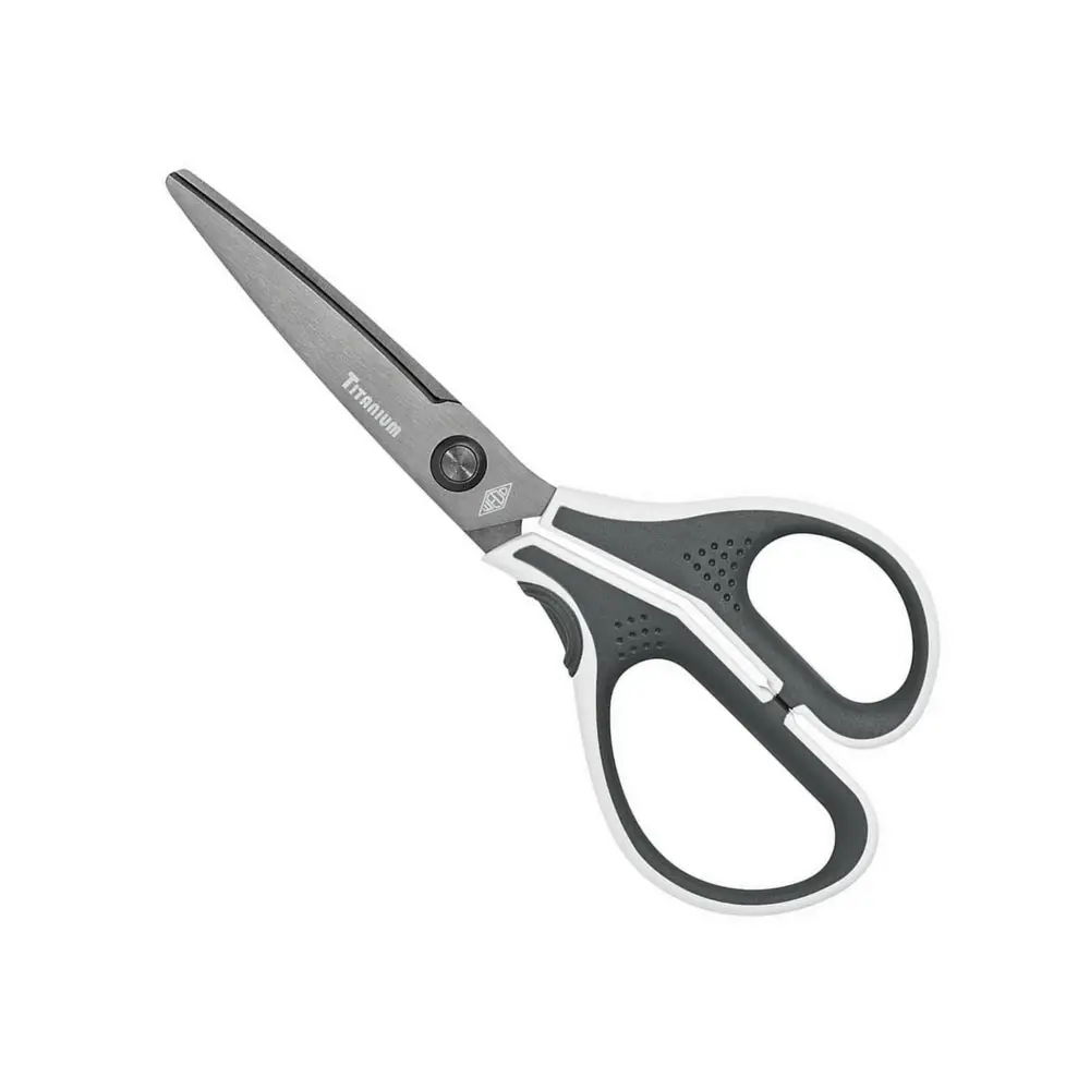 WEDO Edelstahlschere TITAN CUT-IT, Länge: 175 mm, grau/weiß (EAN: 4003801856858)