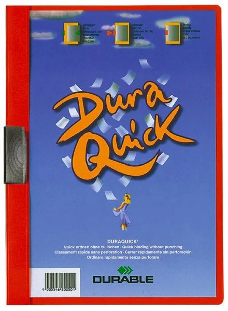 DURABLE Klemmhefter DURAQUICK, DIN A4, rot (EAN: 4005546202501)