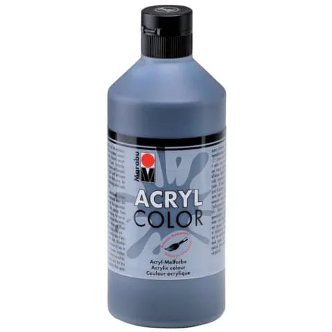 Marabu Acrylfarbe Acryl Color, 500 ml, schwarz 073 (EAN: 4007751526663)