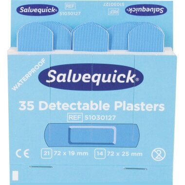 CEDERROTH Salvequick Pflaster-Nachfüllpackung, detektierbar (EAN: 7310610019327)