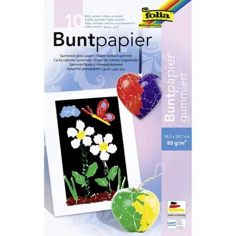 folia Buntpapiermappe, 185 x 297 mm, 10 Blatt (EAN: 4001868007503)