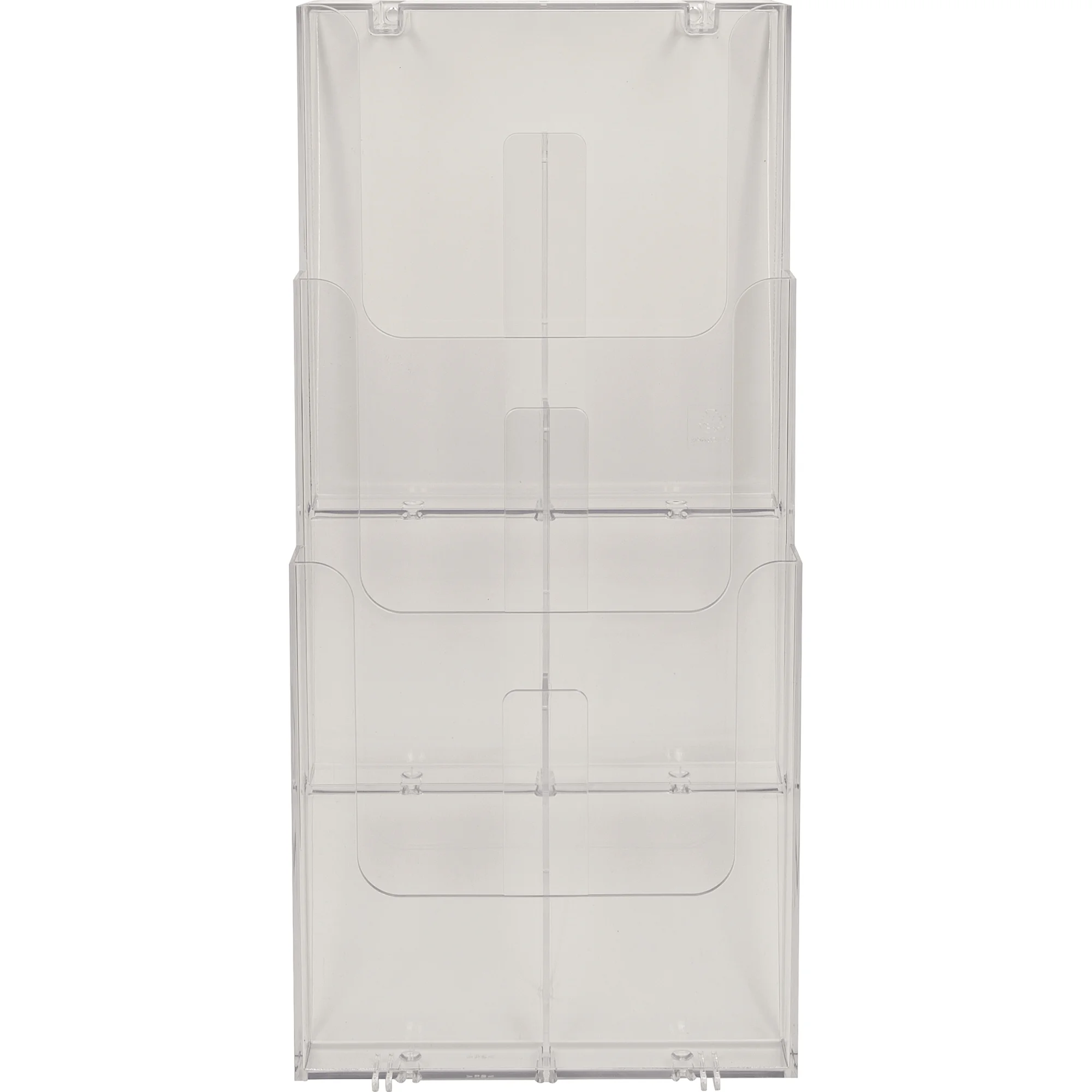 EXACOMPTA Wand-Prospekthalter, A4 hoch, 3 Fächer, glasklar (EAN: 9002493109230)