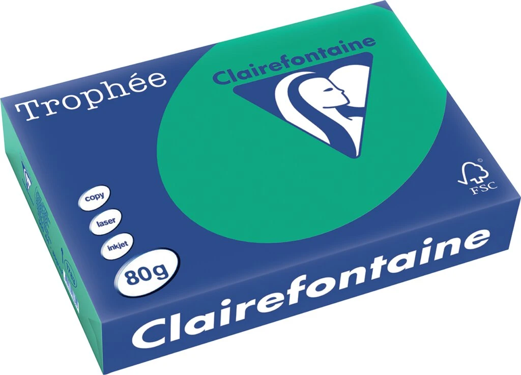 Clairefontaine Multifunktionspapier Trophée, A4, tannengrün (EAN: 3329680178302)