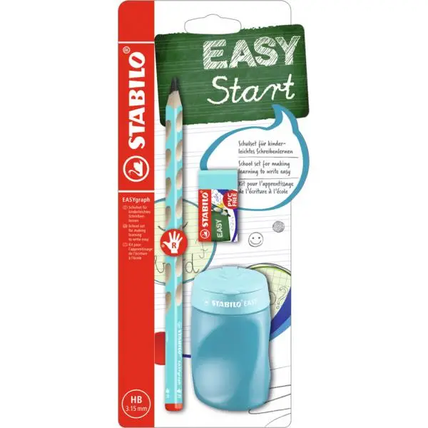 STABILO Schulset EASYgraph, für Rechtshänder, blau (EAN: 4006381566797)