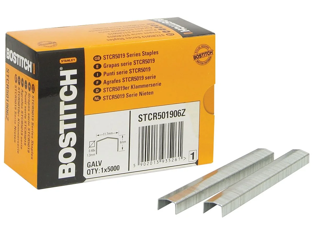 BOSTITCH Heftklammern STCR5019, 6 mm, Inhalt: 5.000 Stück (EAN: 5902013935261)
