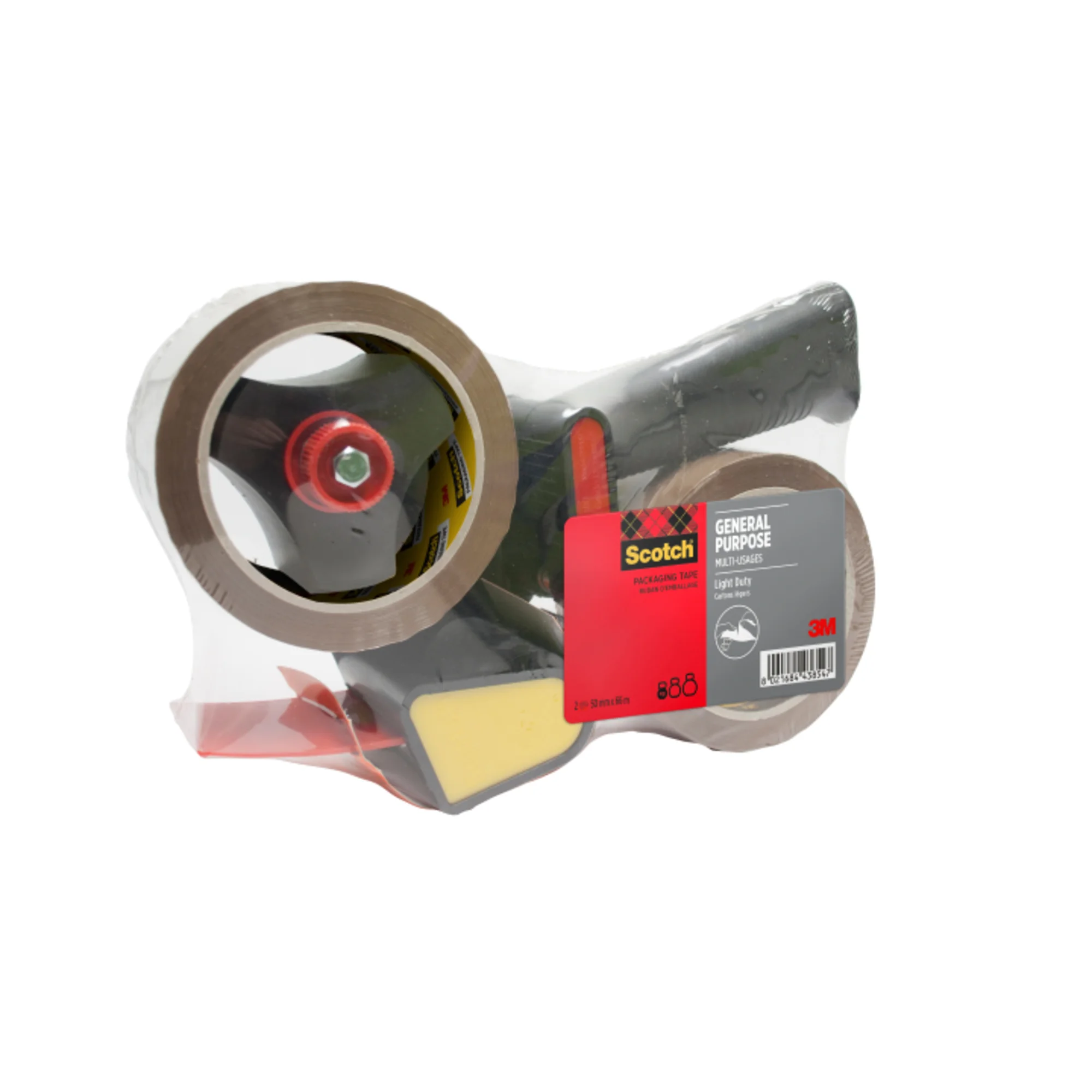 Scotch Handabroller 309R2D für Verpackungsklebeband, schwarz (EAN: 8021684438547)