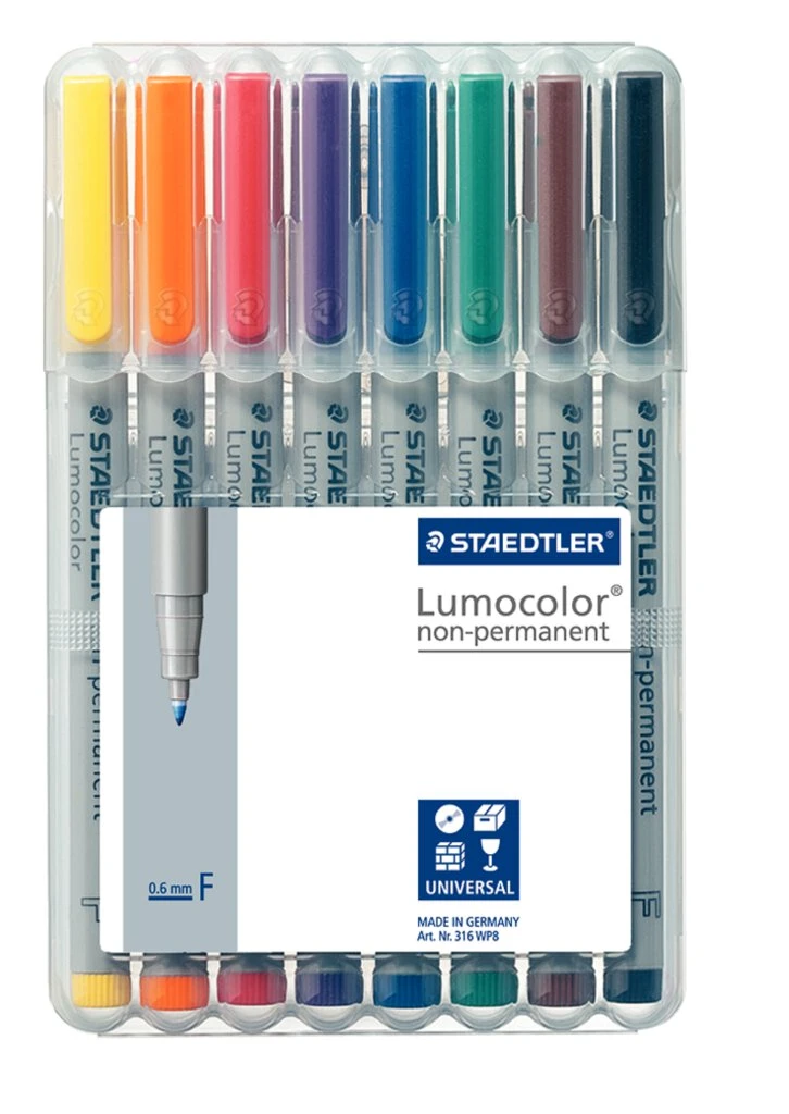 STAEDTLER Lumocolor NonPermanent-Marker 316F, 8er Etui (EAN: 4007817323601)