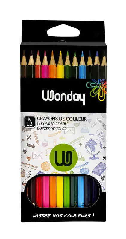 Wonday Hexagonal-Buntstift, 12er Kartonetui (EAN: 3701254706126)