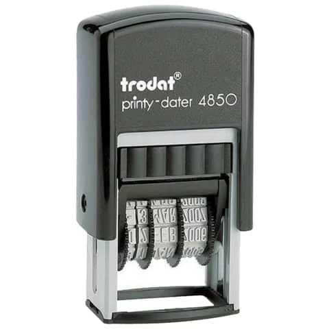 trodat Datumstempel Printy Dater 4850L "GEFAXT", blau/rot (EAN: 0092399766513)