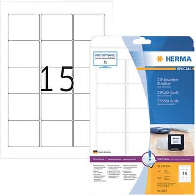 HERMA ZIP-Disketten-Etiketten SPECIAL, 59 x 50 mm, weiß (EAN: 4008705050876)