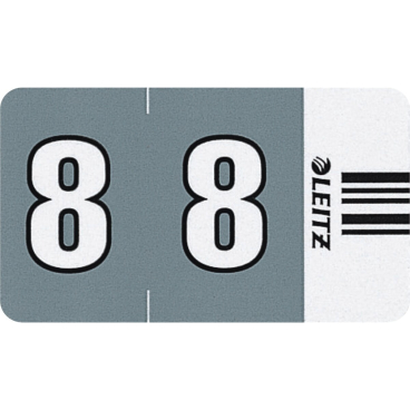 LEITZ Ziffernsignal Orgacolor "8", auf Rolle, grau (EAN: 4002432313921)