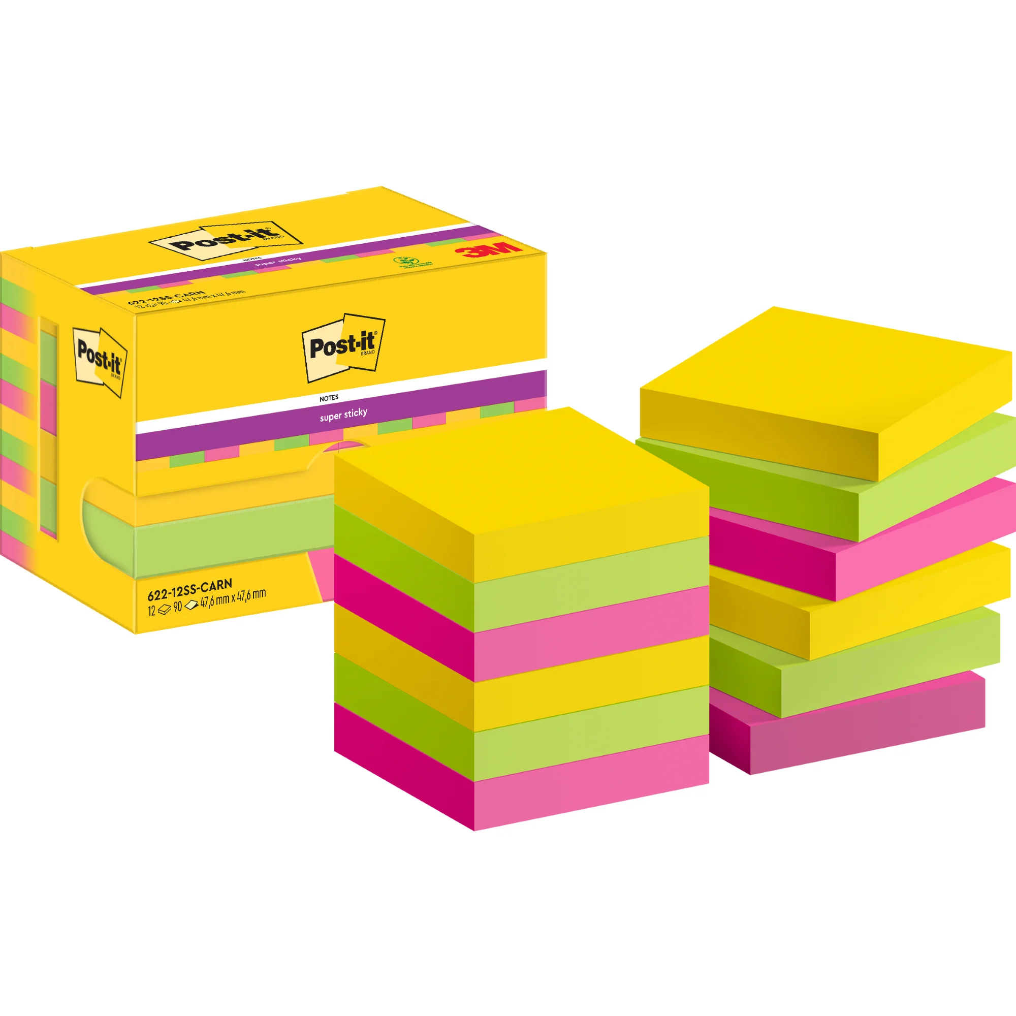 Post-it Haftnotizen super sticky notes, 47,6 x 47,6 mm (EAN: 4064035065744)