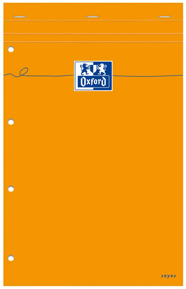 Oxford Notizblock, 210 x 315, seyès, 80 Blatt, orange (EAN: 3020121069790)
