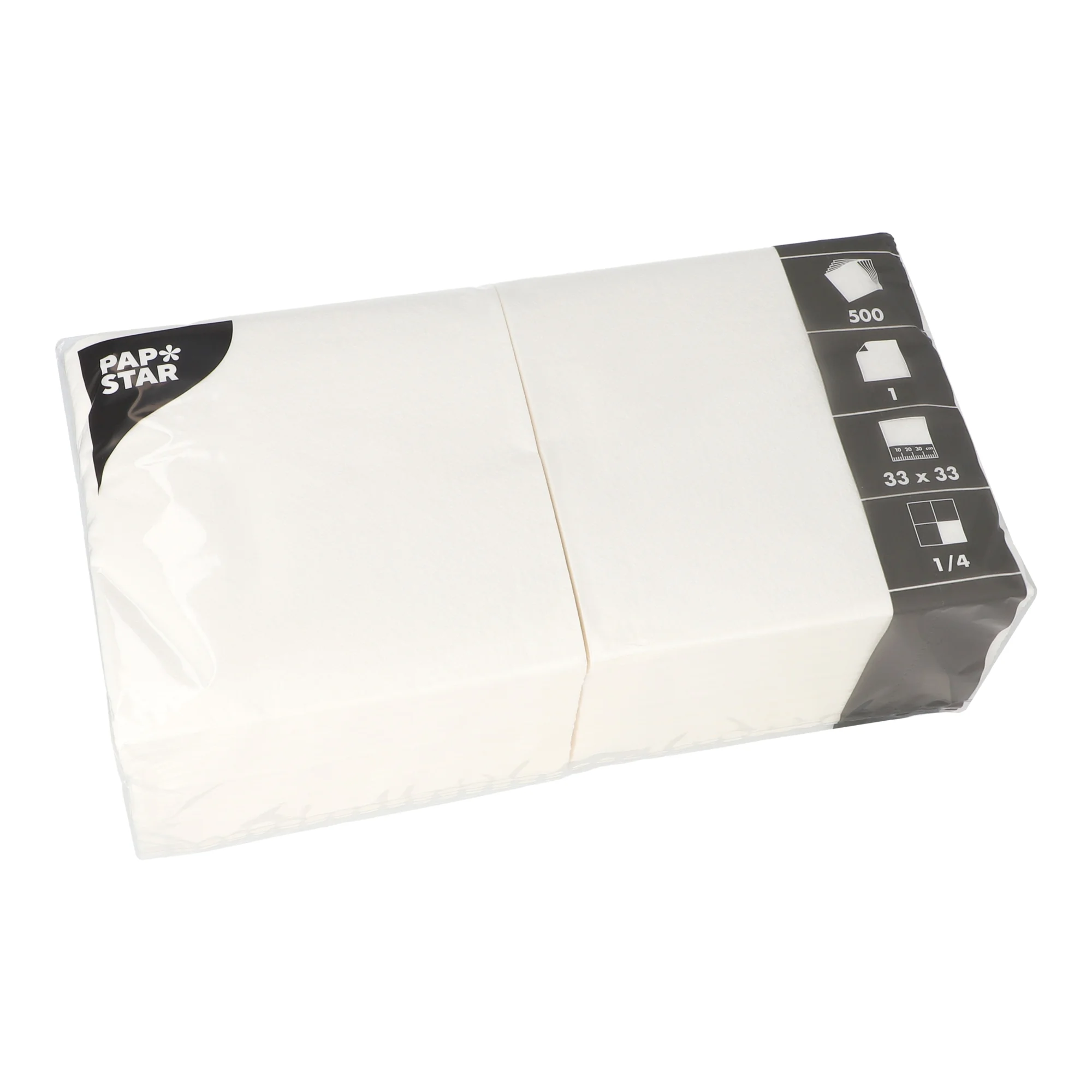 PAPSTAR Lunch-Servietten, 330 x 330 mm, 1-lagig, weiß (EAN: 4002911123911)
