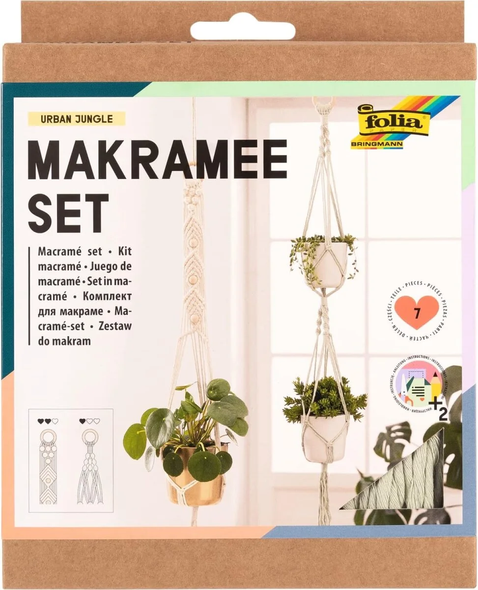 folia Makramee-Set URBAN JUNGLE, 7-teilig, natur (EAN: 4001868125788)