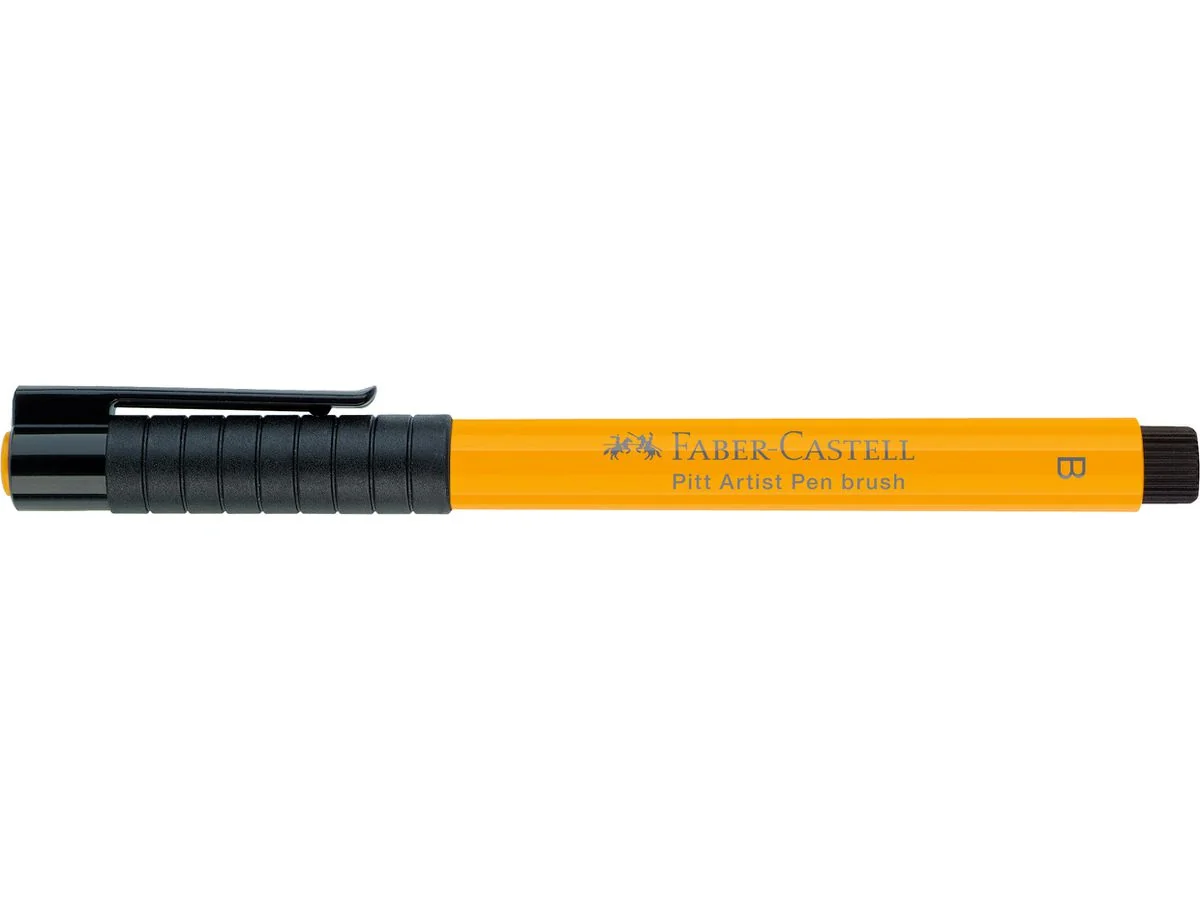 FABER-CASTELL Tuschestift PITT artist pen, chromgelb dunkel (EAN: 4005401674092)