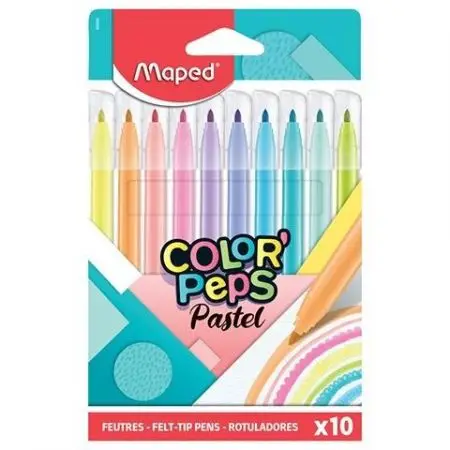 Maped Fasermaler COLOR'PEPS Pastel, 10er Kartonetui (EAN: 3154148454694)