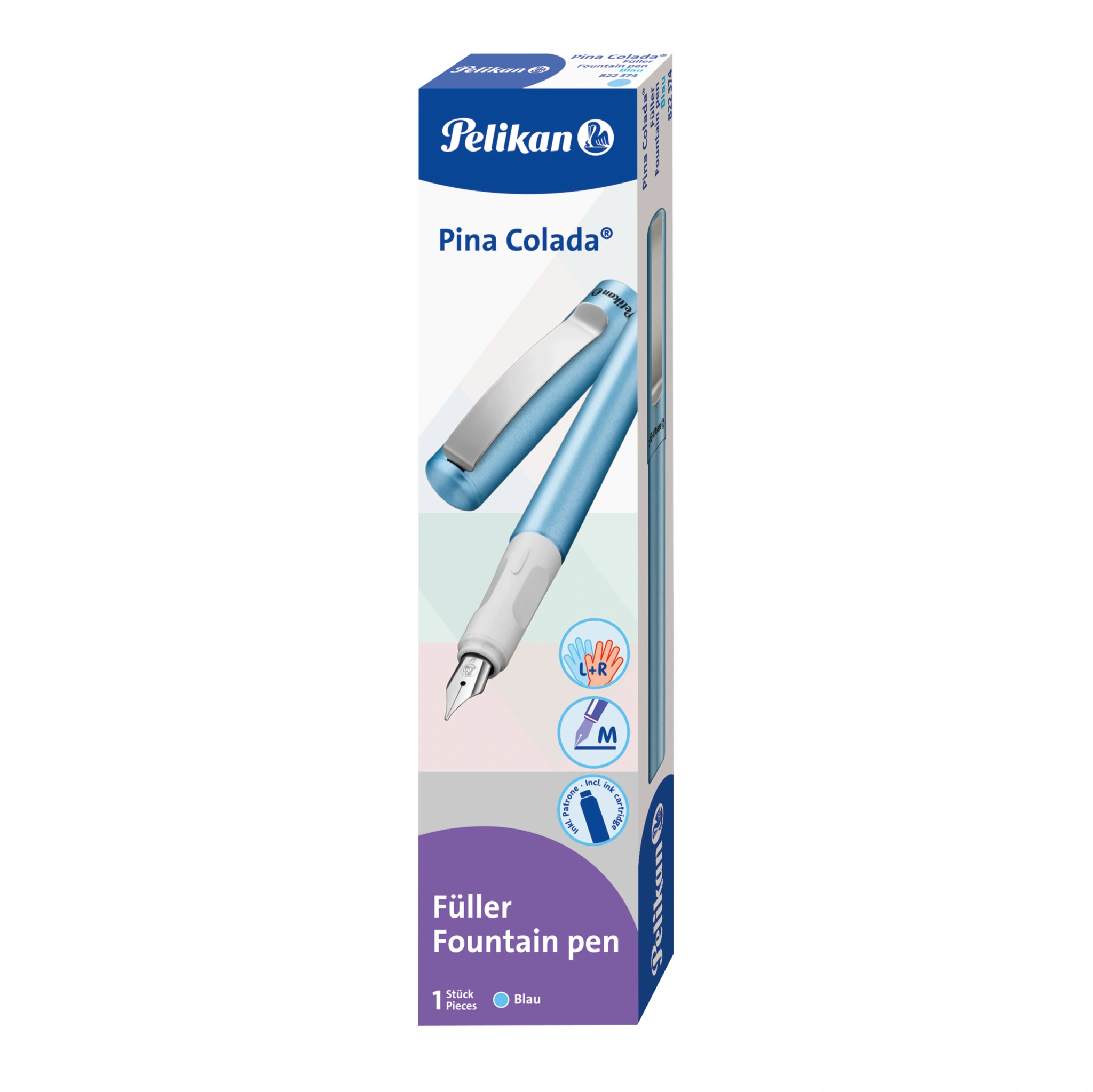 Pelikan Füllhalter Pina Colada, blau-metallic (EAN: 4012700822376)