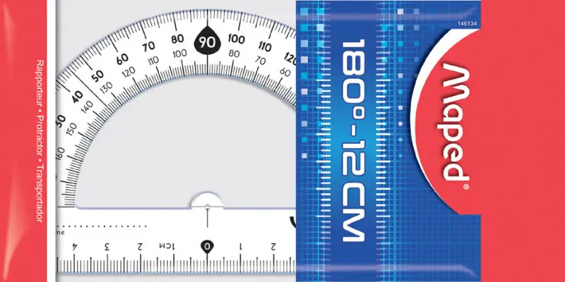 Maped Halb-Winkelmesser Cristal 180 Grad, 120 mm, transparent (EAN: 3154141461347)