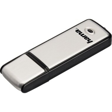 hama USB 2.0 Speicherstick "Fancy", 64 GB, schwarz/silber (EAN: 4047443166616)