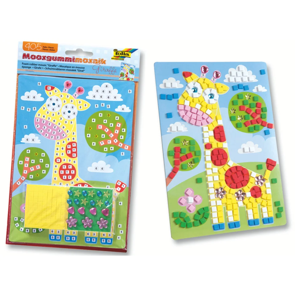 folia Moosgummi-Mosaik "Giraffe", 405 Teile (EAN: 4001868065107)
