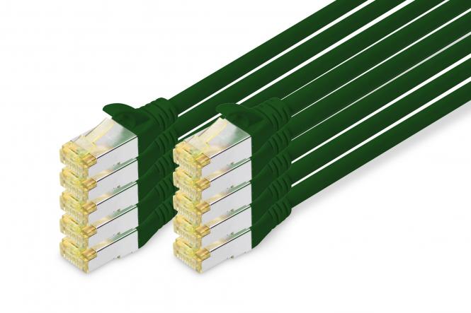 DIGITUS Patchkabel, Kat. 6A, S/FTP, 0,5 m, grün, Set (EAN: 4016032469070)