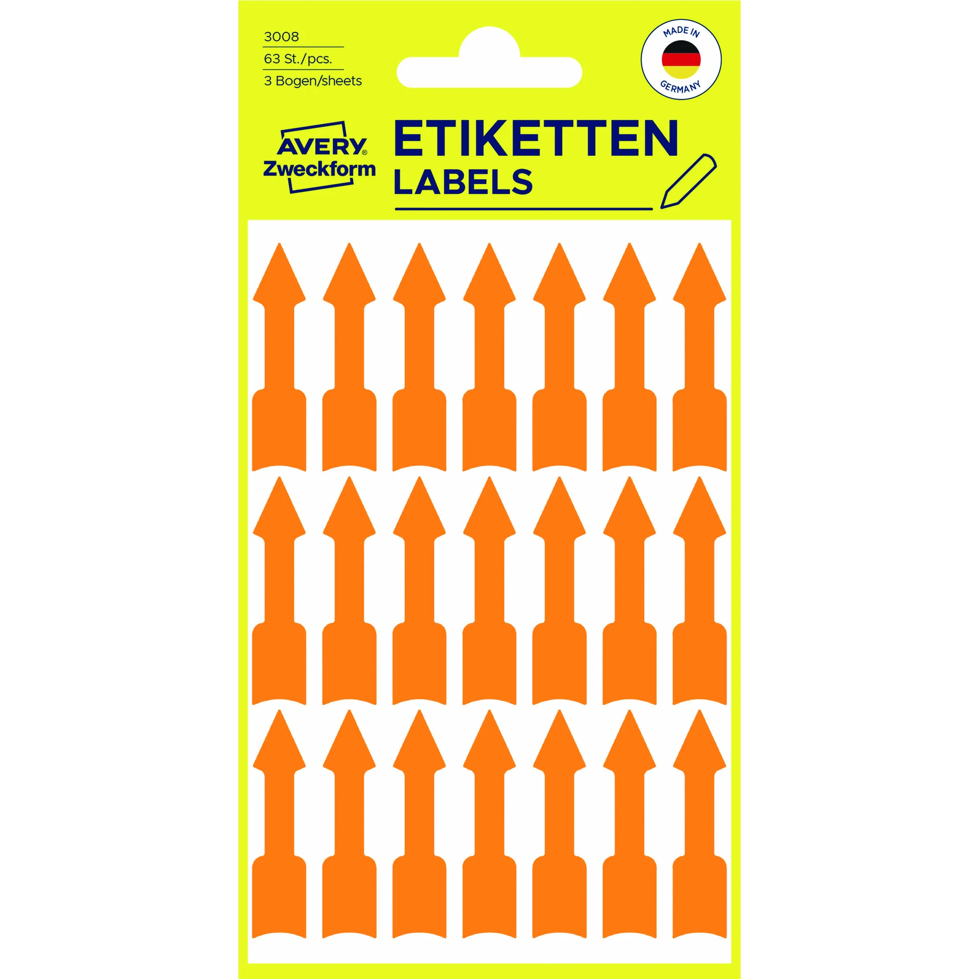 AVERY Zweckform Hinweisetikett "Hinweispfeile", 39 x 9 mm (EAN: 4004182030080)