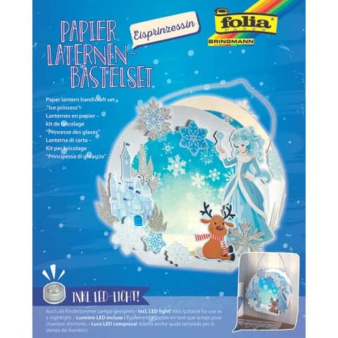 folia Laternen-Bastelset "Eisprinzessin", weiß (EAN: 4001868105261)
