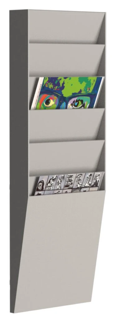 PAPERFLOW Wand-Sortiertafel 6 Fächer, A4 hoch, grau (EAN: 3660141881905)